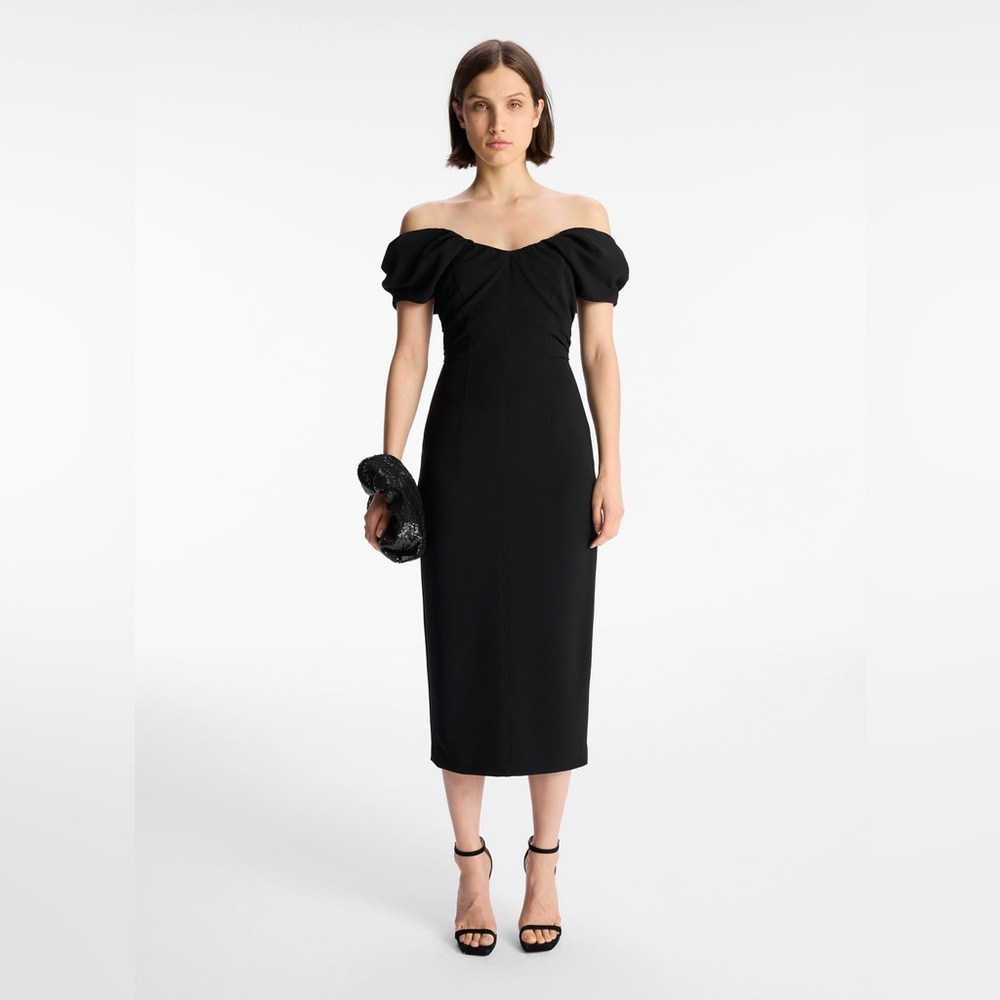A.L.C. Nora Linen black midi dress size 0